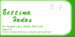 bettina hodos business card